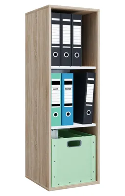 Immagine prodotto di Scaffale in legno in piedi | File cabinet salvaspazio | Dimensioni ca. H. 110 x W. 35 x D. 37 cm | Scaffale elegante | Scaffale da ufficio – Lona I 3f