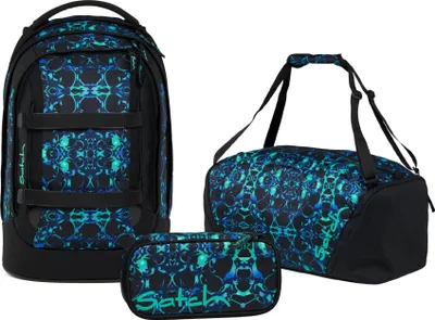 Produktbild von Satch, Schulrucksack-Set PACK Caleido Blue 3-teilig, ab 5. Klasse