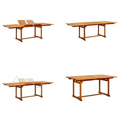 Obrázek produktu pro vidaXL Zahradní jídelní stůl (160 240)x100x75 cm z masivního dřeva akácie - Zahradní stůl - Zahradní stoly - Jídelní stůl - Jídelní stoly