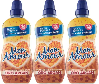 Produktbild von Felce Azzurra Mon amour Oro Argan 3x650ml Weichspüler Konzentrat