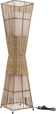 Produktbild von Lindby Stehleuchte Jacinto, Bambus, Hanf, Höhe 130 cm