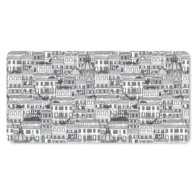 Produktbild von MuchoWow® Mauspad Mousepad Muster - Italien - Haus 60x30 cm - Mousepads - Maus Mat - Pad - Mausunterlage - Nachhaltig