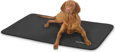 Produktbild von Knuffelwuff Kunstleder Hundematte Cheyenne L 95 x 60cm Schwarz