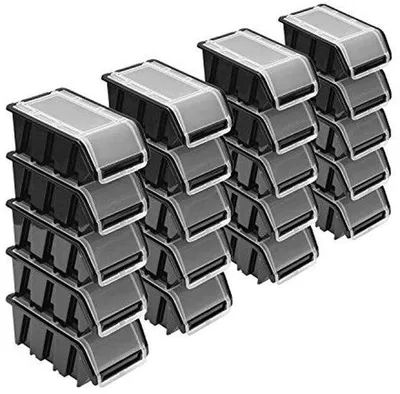 Produktbild von Famanu Stapelboxen Set 20 Stück mit Deckel - 155x100x70 mm