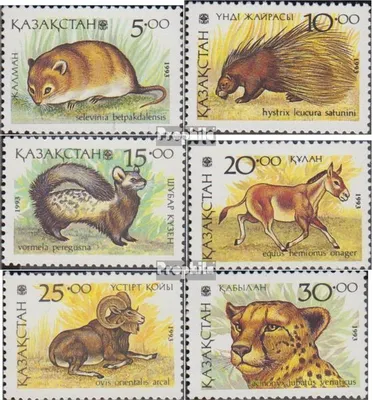 Produktbild von Briefmarken Kasachstan 1993 Mi 31-36 (kompl.Ausg.) postfrisch Tiere