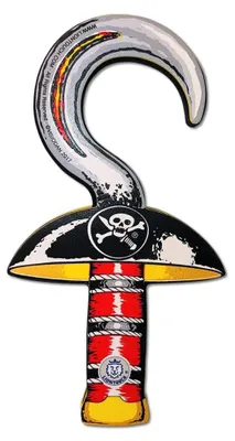 Productafbeelding van Piratenhaak schuim - Verkleedspeelgoed voor kinderen - 3 tot 6 jaar - Schedelthema - Speelgoed haak