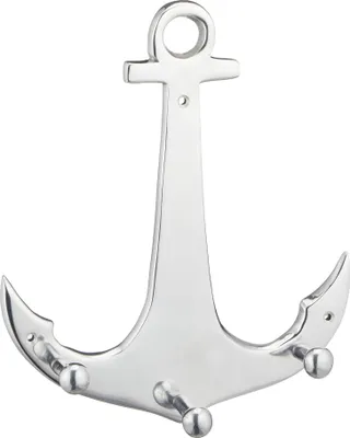 Produktbild von Wandhaken Anker Alu Garderobenhaken Aluminium Haken Kleiderhaken 26 x 23 cm