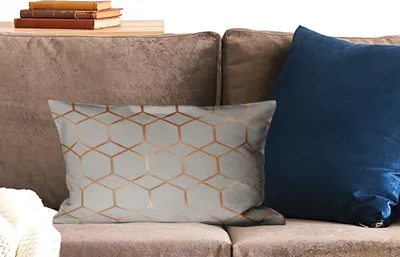 Produktbild von MuchoWow® Zierkissen Sofakissen Wohnzimmer Dekokissen 50x30 cm Muster - Grau - Bronze - Wohnzimmerdekoration - Polster mit Photo