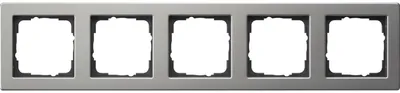 Productafbeelding van Gira afdekraam, 5-voudig, roestvrij staal, artikelnummer 021533