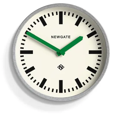 Immagine prodotto di Newgate Luggage - Orologio da parete - Versione zincata con lancette verdi