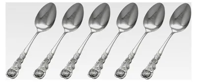 Produktbild von Kaffeelöffel 6er Set mit Rosendekor
