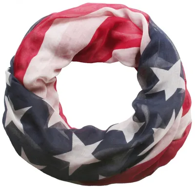 Produktbild von styleBREAKER Loop Schlauchschal Damen mit Stars and Stripes | USA Flagge | Schlauchschal mit amerikanischem Vintage Design