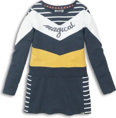 Produktbild von DJ Dutchjeans Baumwollkleid marine weiß 146