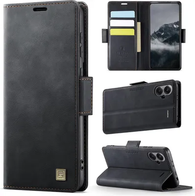 Immagine prodotto di Custodia in pelle per Xiaomi Redmi Note 13 Pro+ 5G, protezione RFID, chiusura magnetica, slot per carte e supporto Nero