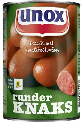 Obrázok produktu pre Unox Round Knaks 400 g – Pikantné hovädzie klobásy, ideálne na grilovanie a snacky