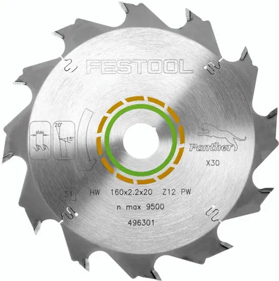 Produktbild von Festool Panther-Sägeblatt 160x2,2x20 PW12 | 496301