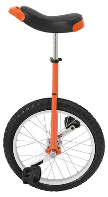 Produktbild von Einrad - Trainings-Einrad - 45 cm Rad - Höhenverstellbarer Sattel - Bequemer Sitz - Robuster Stahlrahmen - Aluminiumfelge - Orange