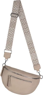 Produktbild von Bauchtasche Crossbody-Bag Umhängetasche Kunstleder Italy-Design BEIGE (955)