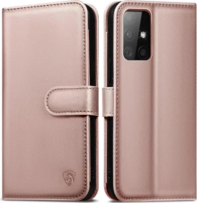 Obrázok produktu pre EASDNB Samsung Galaxy A51 puzdro na mobilný telefón RFID ochrana ružovo zlaté