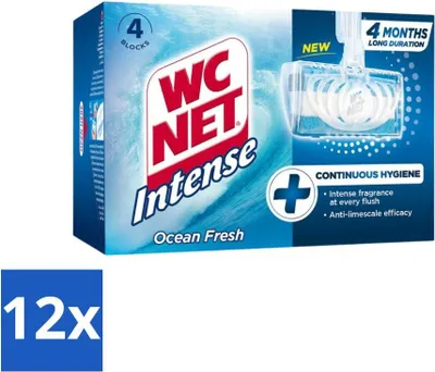 Image de Réseau WC – Bloc WC – Ocean Fresh – 4 blocs – Pack économique – 12 pièces
