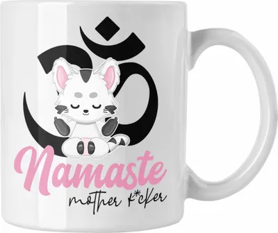 Produktbild von Trendation - Yoga Namaste Mother Geschenk  Yoga-Lehrer Geschenkidee Spruch Lustig Humor (Weiß)