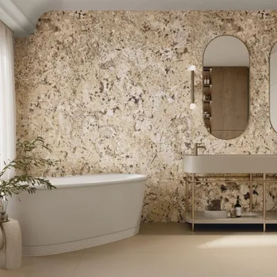 Imagen del producto de CASA39. Gres porcelánico con efecto piedra, color blanco, dimensiones 60x120 cm. Fabricante: La Fabbrica Ava Graniti