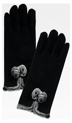 Produktbild von Damenhandschuh mit Touch-Funktion und Bommel