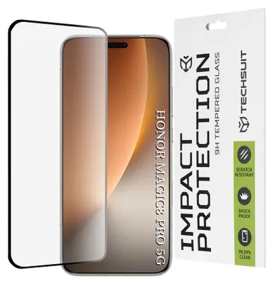 Produktbild von Techsuit - 111D Full Cover / Full Glue / 3D Curved Schutzglas für Honor Magic8 Pro - schwarz