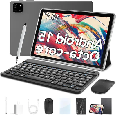 Productafbeelding van Android Tablet - 10 inch Tablet - Mobiel Werken - Octa-Core Processor - 10 inch - Grijs