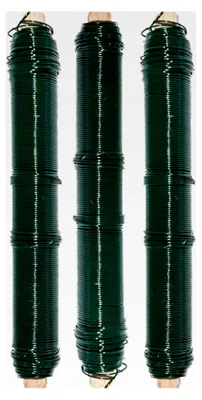 Produktbild von Grünlackierter Wickeldraht | 0,65 mm, 38 m Rolle | Langlebig und einfach zu handhaben | Ideal für Garten, Basteln und Floristik