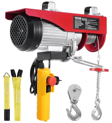 Zdjęcie produktu dla Wciągarka elektryczna 800kg 230V z przewodowym pilotem 4,3m do podnoszenia