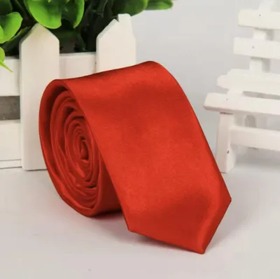 Immagine prodotto di CHPN – Cravatta rossa – Cravatta lucida – Rosso – Cravatta rossa – Cravatta stretta – 5 cm di larghezza – Cravatta elegante – 145 cm di lunghezza – Cravatta