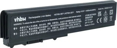 Produktbild von vhbw Akku kompatibel mit HP Pavilion dv3013TX, dv3011TX, dv3012TX, dv3009TX, dv3010TX, dv3007TX, dv3008TX Notebook (4400 mAh, 10,8 V, Li-Ion)