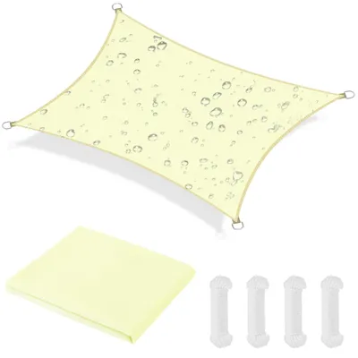 Produktbild von Sonnensegel Sonnenschutz Schattensegel - 3 x 4 m - Wasserabweisend - Weiß - Rechteckig