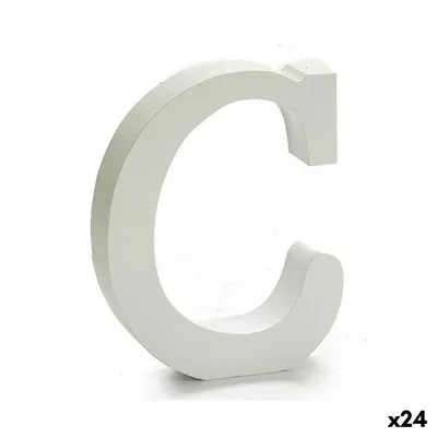 Obrázek produktu pro Písmeno c (24 ks) bílé dřevo 2 x 11 cm