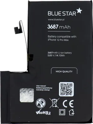 Obrázok produktu pre BATÉRIA vhodná pre Iphone 12 PRO MAX 3687 mAh Blue Star HQ