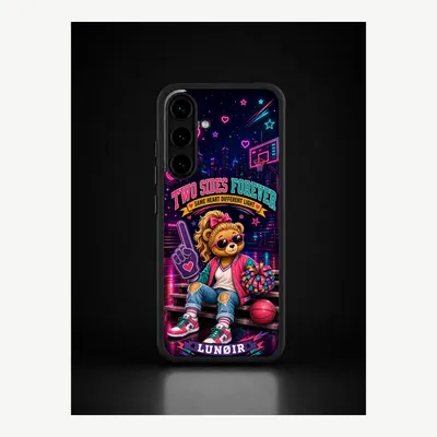 Productafbeelding van Samsung S25 hoesje, telefoonhoesje, beschermhoesje, case met een dualistisch motief – LUNØIR ©