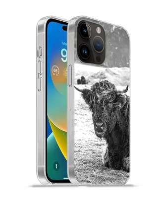 Produktbild von MuchoWow® Handyhülle Schutzhülle Hülle für Apple iPhone 14 Pro - Softcase Schottischer Highlander - Berg - Tiere Silikon Softcase Handy Hülle - Umschlag