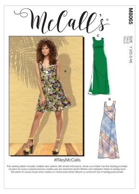 Imagen del producto de Patrón de costura RileyMcCalls, modelo 8065ZZ, tallas 44-54. Jersey y vestido