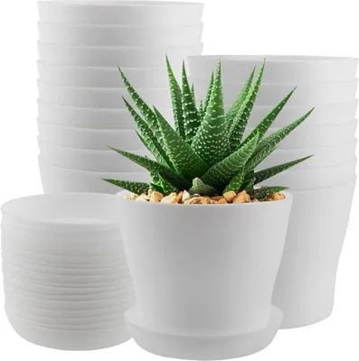 Produktbild von Famanu Kweekpotten 10 cm - 16 Stück - Kunststoff - Weiß