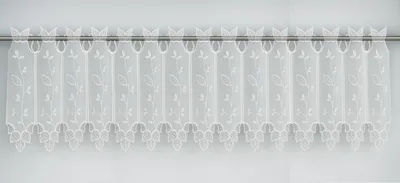 Produktbild von Bistrogardine Scheibengardine Leinenoptik bestickt Blätter BxH 150x30 Makramee