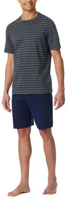 Produktbild von Schiesser Herren Schlafanzug kurz, Rundhals, Blau