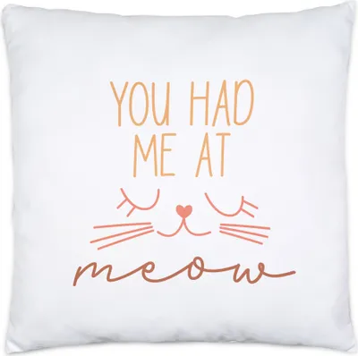 Produktbild von You had me at Meow Kissen Inkl Füllung Katzenliebhaber Geschenkidee Cat Mom Cat Dad