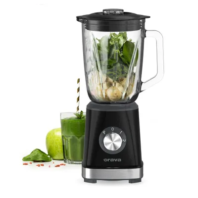 Obrázek produktu pro Orava RM208B, Stojací mixér, 1,5 l, Pulzní spínač, Drcení ledu, 500 W, Černá, Nerezová ocel