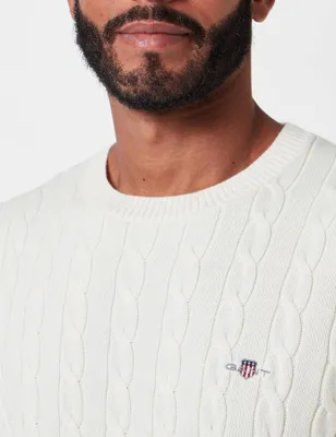 Image de Gant pull écru coton finement tricoté