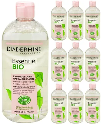 Produktbild von Diadermine Essentiel Bio Mizellenwasser mit Rosenwasser 10x 400ml