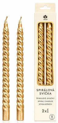 Zdjęcie produktu dla Świece spiralne ARÔME, metaliczne złoto