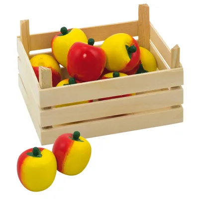 Produktbild von Goki Holzkiste mit 10 Äpfeln