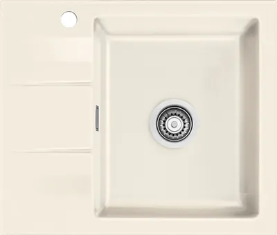 Produktbild von Systemceram KeraDomo Spüle GENEA 60 in MAGNOLIE mit Handbetätigung / Einbauspüle