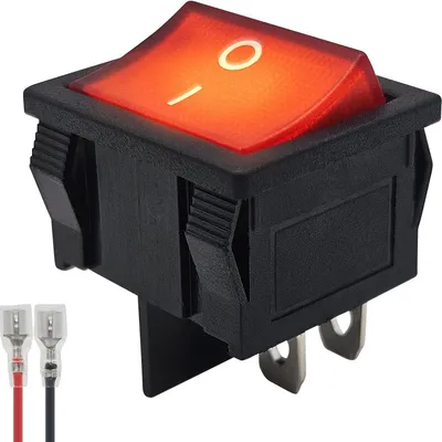 Produktbild von ProRide Wippschalter KCD5-202 On/Off, 2-polig, 250 V/6 A, Rot